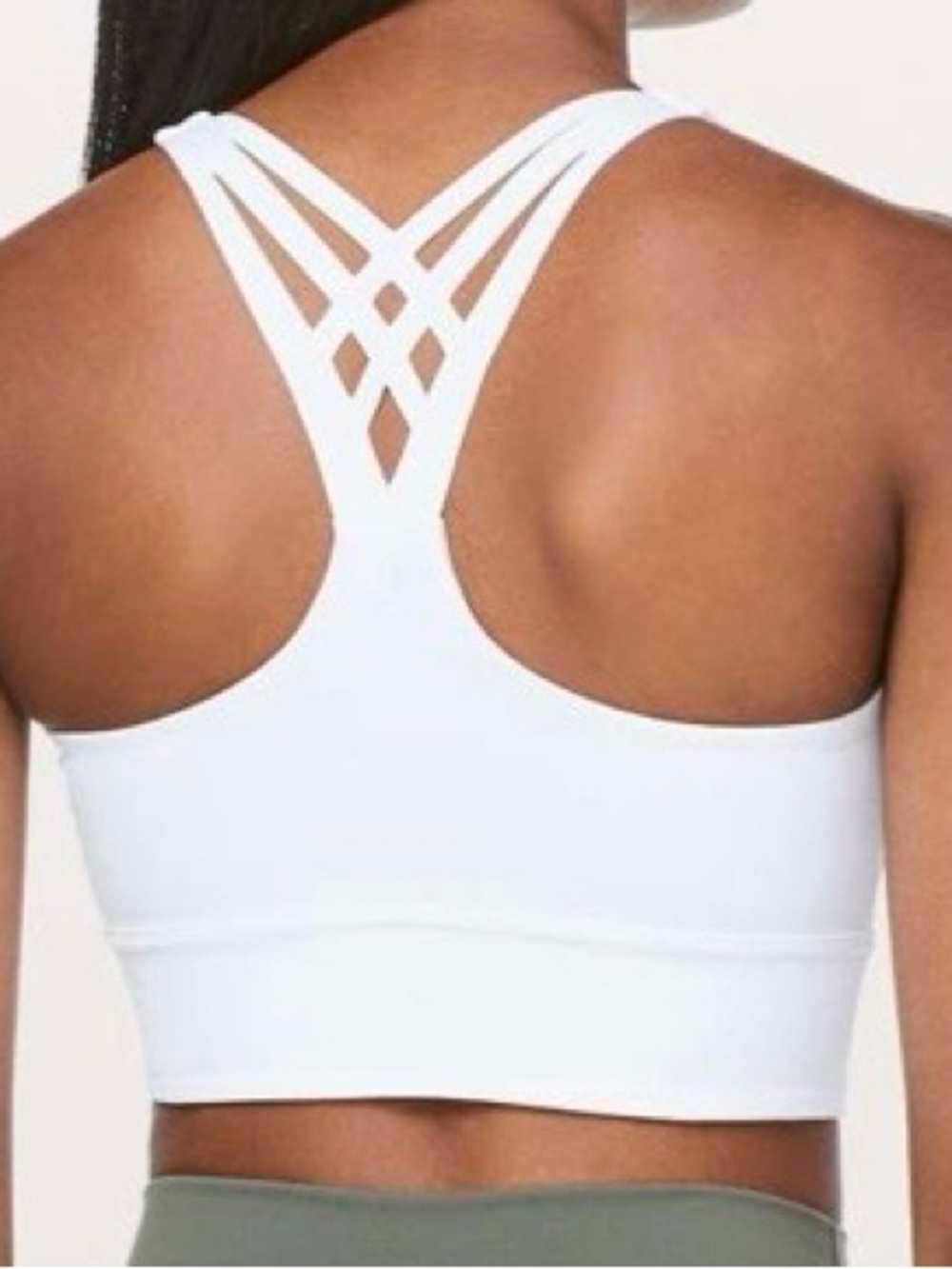 Lululemon Mind Over Miles Bra. White. Size: 6